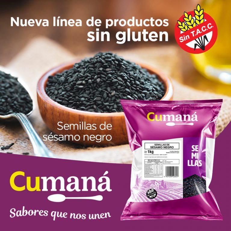 Cumana - semillas sesamo negro cuad